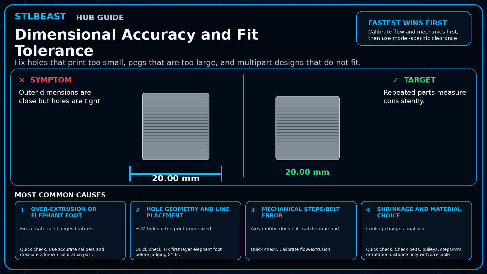 Dimensional Accuracy and Fit Tolerance visual guide