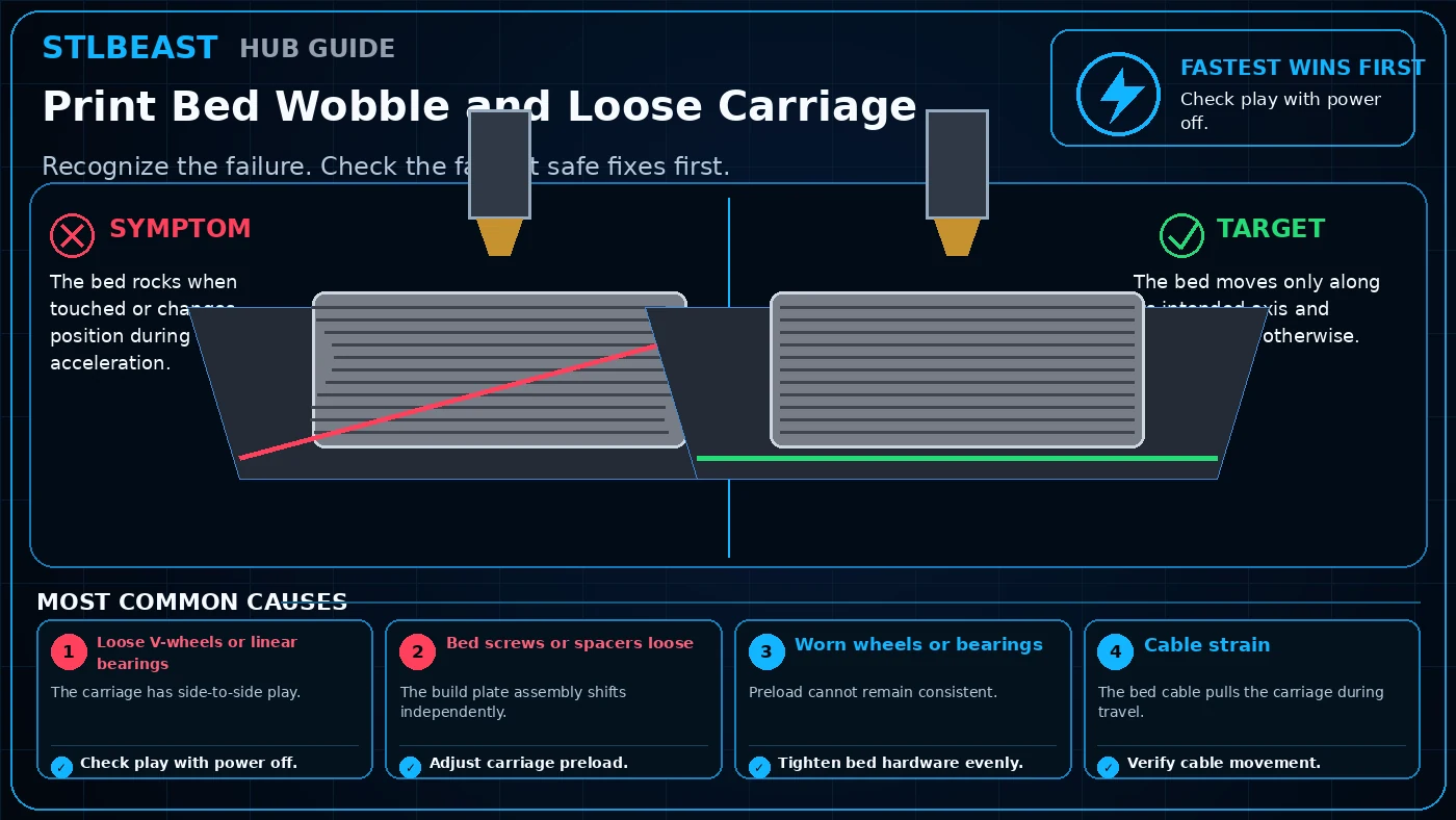 Print Bed Wobble and Loose Carriage visual guide