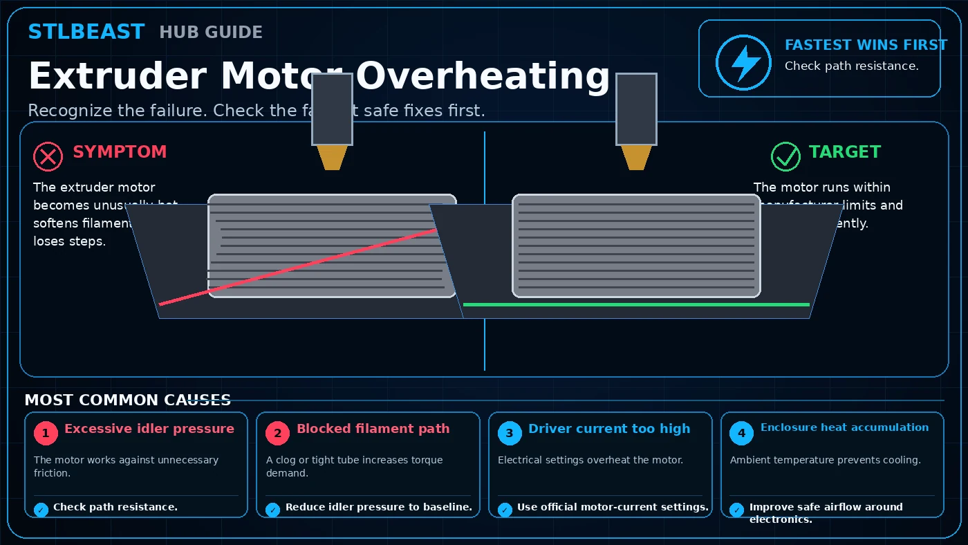 Extruder Motor Overheating visual guide