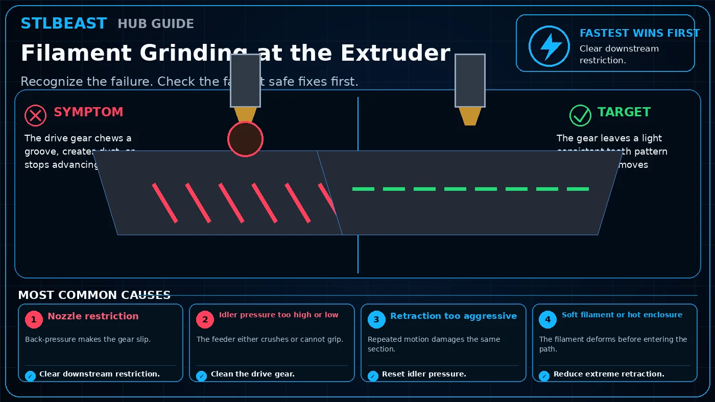 Filament Grinding at the Extruder visual guide