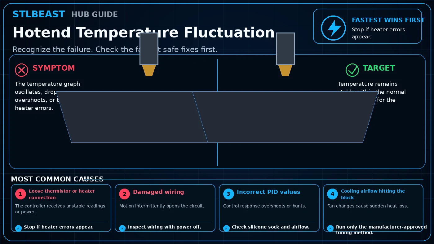 Hotend Temperature Fluctuation visual guide