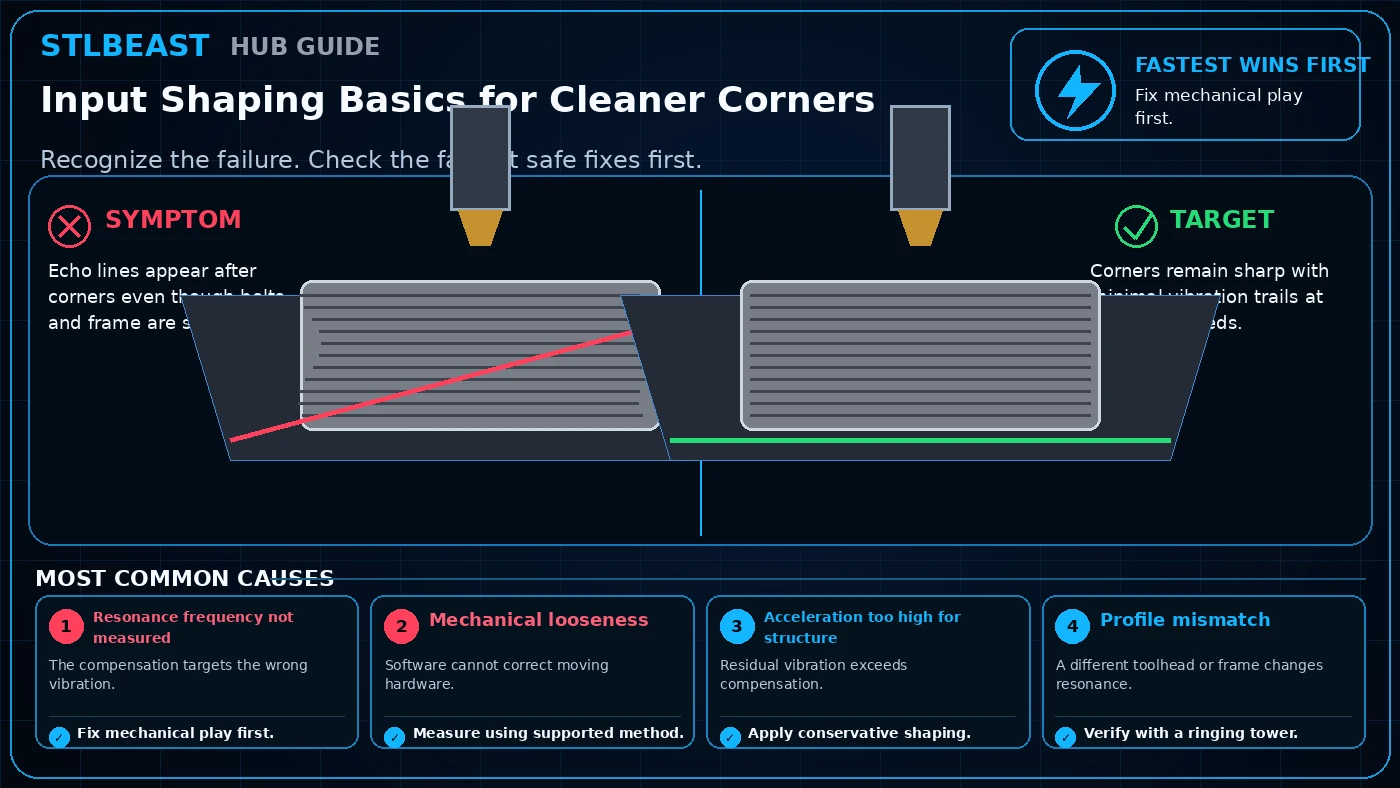 Visual comparison for input shaping basics for cleaner corners