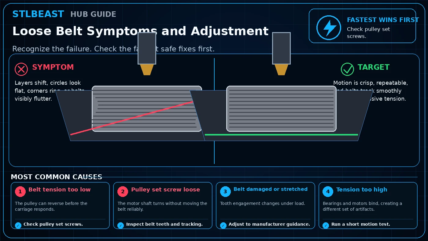 Loose Belt Symptoms and Adjustment visual guide