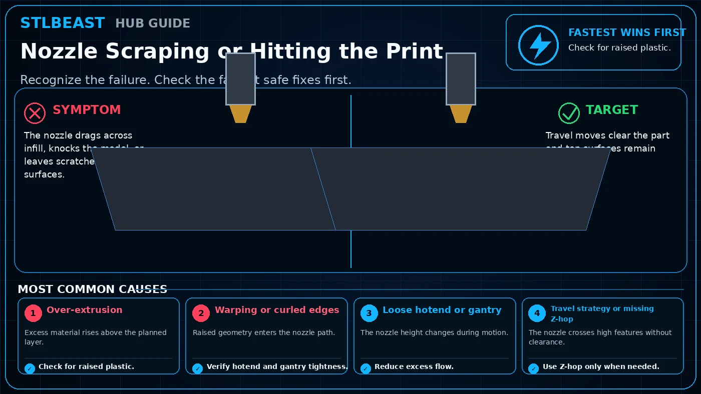 Nozzle Scraping or Hitting the Print visual guide