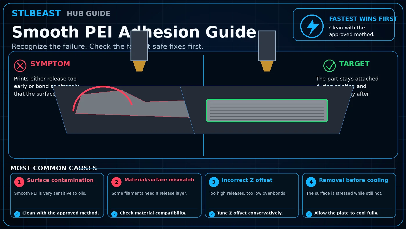 Smooth PEI Adhesion Guide visual guide
