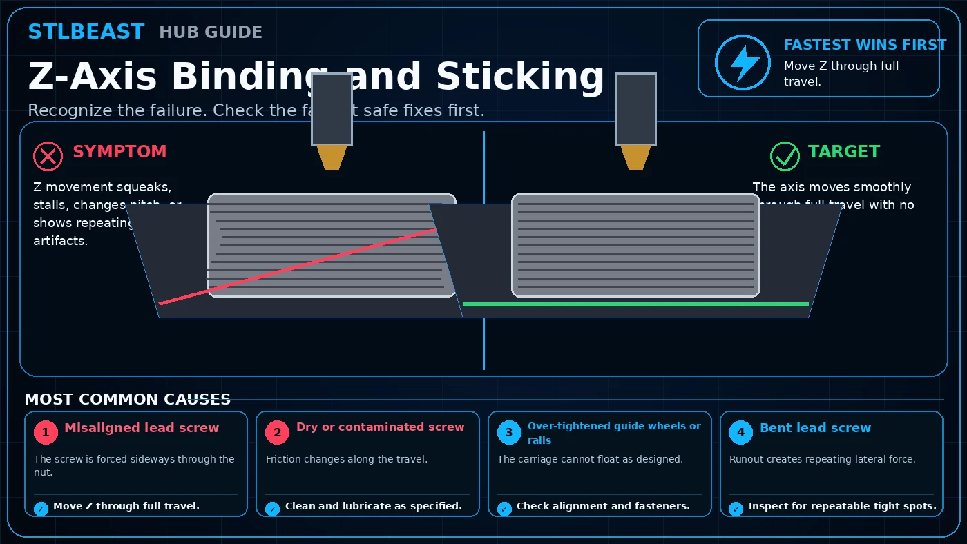Visual comparison for z-axis binding and sticking