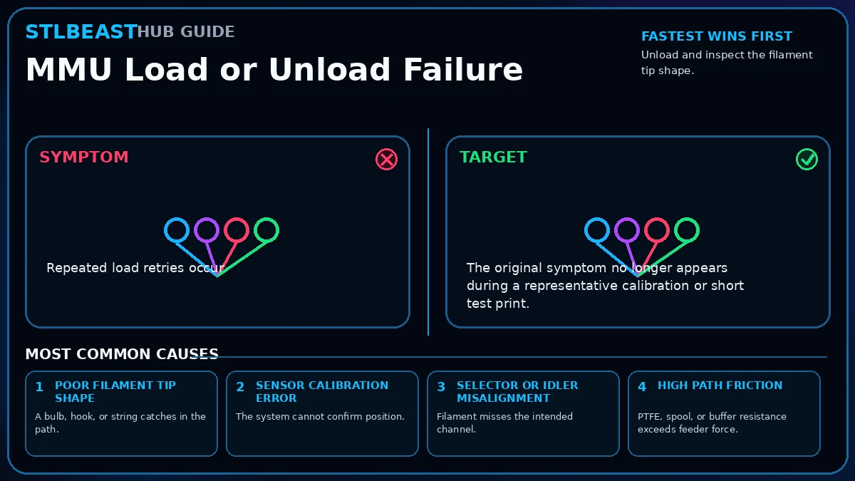 MMU Load or Unload Failure visual guide
