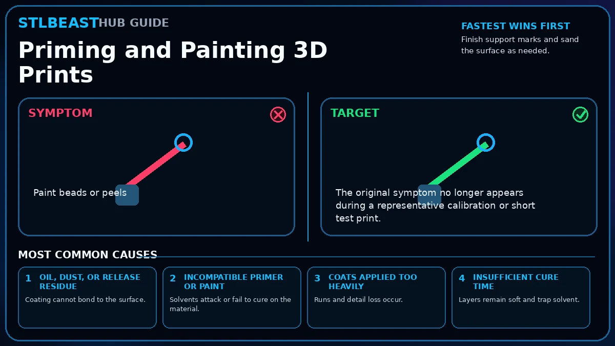 Priming and Painting 3D Prints visual guide