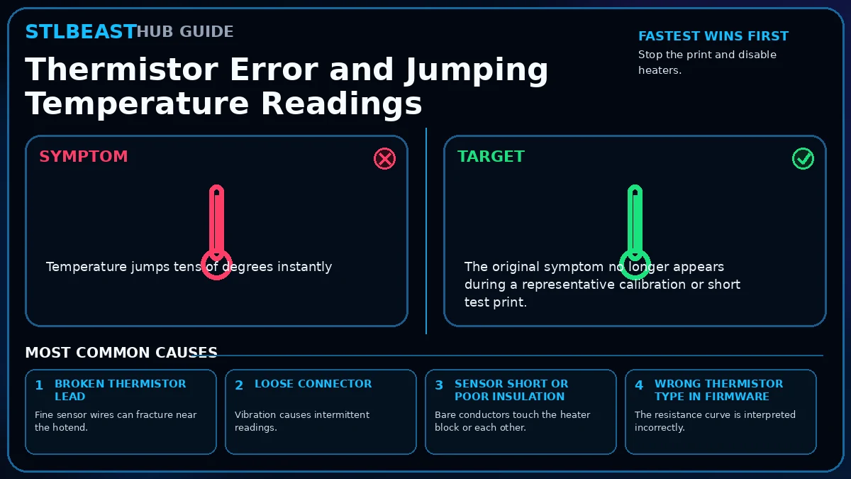 Thermistor Error and Jumping Temperature Readings visual guide